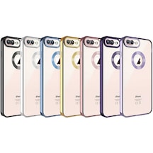 Apple Uyumlu iPhone 7 Plus Kılıf Kamera Korumalı Logo Gösteren Zore Omega Kapak