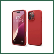 Bezos İphone 16 Pro Max Uyumlu Kılıf First Silikon - Kırmızı Bzs01