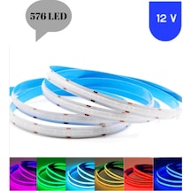 12 Volt 8 Mm 576 Ledli Esnek Cob Rgb Şerit Led İç Mekan 5 Metre
