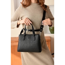 Just Polo Kadın Günlük Kullanıma Uygun Ayarlanabilir Askılı Lüks El Ve Omuz Çantası Shoulder Bag Shopper Siyah