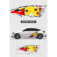 Pıkachu Yan Gövde Kaplama Sticker Şoför - 828115028