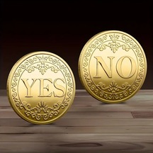 Altın Kaplama Yes-no Karar Madalyonu Evet Hayır Karar Madalyonu Çok renkli