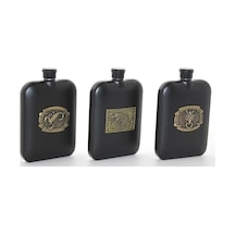 Ers Paslanmaz Çelik Kabartmalı Tekli 6 Oz Matara Tcx2666 Çok Renkli
