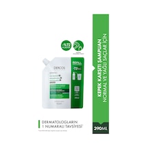 Dercos Normal/yağlı Saçlar İçin Kepek Karşıtı Saç Bakım Şampuanı Yeniden Dolum Paketi 390 Ml Normal