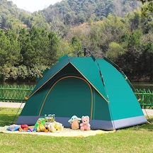 Çift Kapılı Otomatik Kurulum Kamp Çadırı 3 Kişilik Kolay Kurulum Piknik Plaj Çadır 200x150x125cm Genel