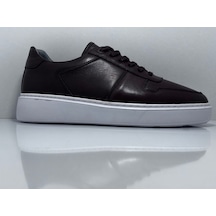 Miwano Kahve-beyaz Eva Taban Bağcıklı Hakiki Deri Günlük Erkek Sneaker Ayakkabı Kahverengi