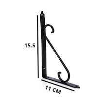 Renk Seçenekli Siyah 15.5x11 Ferforje Raf Altı Metal L Ayak Raf Altı Siyah Uzun Siyah