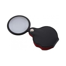 -5x-50mm-mini Büyüteç,cepte Taşınan,optik Lens Katlanabilir Deri Kaplama-xx1051