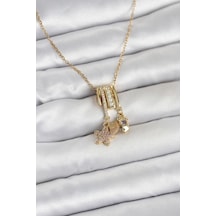 316l Çelik Gold Zirkon Taşlı Deniz Tema Charmlı Kadın Kolye - Tj-bko11013 Çok renkli