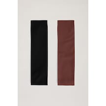 X Ece 2 Li Spor Saç Bandı 7,5 Cm Sports Headband Siyah-bordo