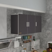 Kenzlife hazır mutfak dirca22 gri 060*120*22 mutfak banyo dolabı kapaklı raflı