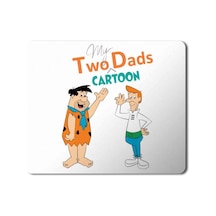 Taş Devri Jetsons Two Dads Cartoon Baskılı Mousepad Mouse Pad