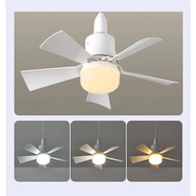 82 Watt Vantilatör 3 Kademe Hız Dimmerli 3 Renk Led Işık Cata Karayel Kumandalı Fan Torch Led A Standart