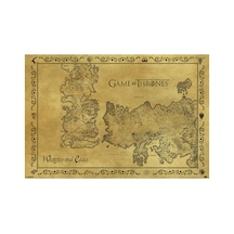 Game Of Thrones Tasarımlı Ahşap Poster Renkli - 645084174 Renkli
