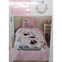 Özdilek Lisanslı Kapitoneli %100 Pamuk Minnie Garden Pembe Pembe