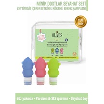 Olivos Baby Minik Dostlar Seyahat Seti %100 Doğal Zeytinyağlı, Nazik Ve Göz Yakmayan Bebek Saç Ve Vücut Şampuanı 3 89