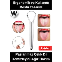Diltemizleyici Paslanmaz Çelik Dil Temizleyici Ergonomik Ağız Bakım Aparatı Uzun Ömürlü Dayanıklı H Diğer