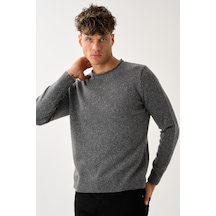 Erkek Melanj Triko Kazak Antrasit