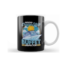 Official Cruise Ship Buffet Inspector Foodie Pun Kupa Bardak Porselen Karışık