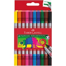 Faber Castell Çift Taraflı Keçeli Kalem 10 Renk