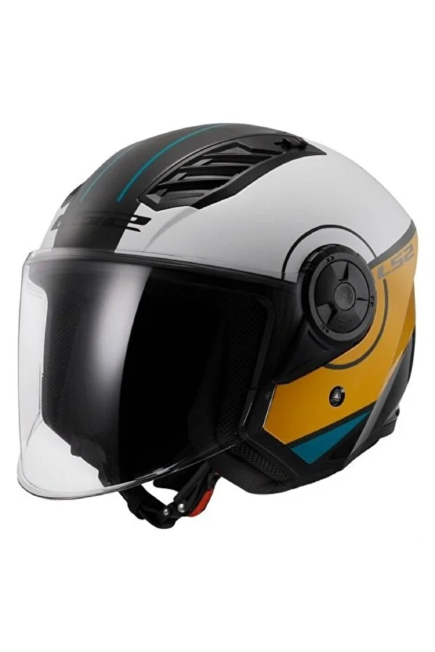 Airflow 2 Cover White Brown Açık Motosiklet Kaskı Beyaz