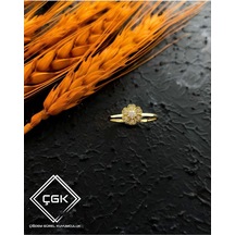 Çgk Çiğdem Gürel Kuyumculuk Çıtır Kalpli Yüzük Gold