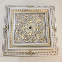 Saray Tavan Göbek Panel 72cm 72cm Bronz Içerisine Led Döşenebilir Panel