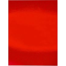 Aynalı Metalik Metalize Fon Kartonu Kırmızı 50x70cm 5 Adet Tek Renk