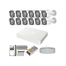 Hıkvısıon Colorvu Gece-karanlıkta 7/24 Renkli Ve Sesli12 Kameralı Set 1tb 7/24 Hdd