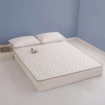 Novahub Beyaz 2023 Yeni Makine Yıkanabilir Ince Yatak, 150x200cm, Dört Mevsim Tek Yatakhane Kaymaz Battaniye Beyaz