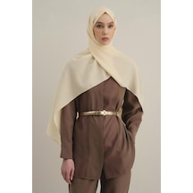 Armine Düz Lyocell Şal - Krem 60