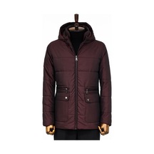 Wessi Slim Fit Kapüşonlu Bordo Erkek Şişme Mont Bordo