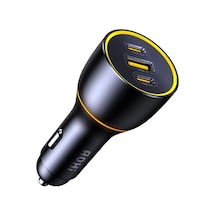Ayrex Superauto Araç İçi Şarjı, 3 Portlu Pd 170w Type-c To Type-c, Usb, Hızlı Şarj Çakmaklık Adaptörü, Siyah