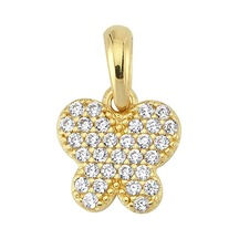 Goldkupe 14 Ayar Altın Kelebek Taşlı Kolye Ucu 0,76 Gr-3288