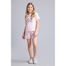 Defacto Dısney Mıckey & Mınnıe Lisanslı Regular Fıt Elastik Bel 2li Açık Pembe Pijama Takımı Kız Çocuk H8101a826hspn648 Pembe-pn648