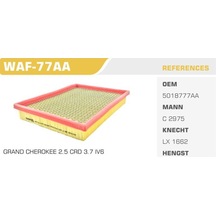 WINKEL WAF-77AA WINKEL HAVA FİLTRESİ CHEROKEE 01- COMMANDER 05- 2