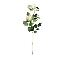 Yapay 3'lü Açmış Gül Dalı Krem 68 Cm Krem