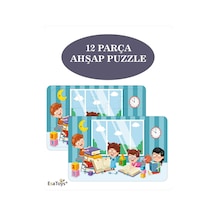 Ahşap Çocuk Puzzle 12 Parça-61