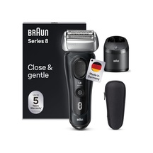 Braun Series 8 Erkek Elektrikli Tıraş Makinesi, 4+1 Tıraş Başlığıyla, Elektrikli Tıraş Makinesi, Hassas Uzun Saç Kesme Makinesi, Temizleme İstasyonu, 60 Dakika Çalışma Süresi, Islak Ve Kuru, Almanya'da Üretilmiştir, 8560cc, Siyah