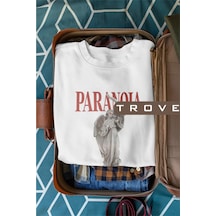 Startmore Unısex Kadın Erkek Paranoıa Mitoloji Heykel Standart Comfort Uzun Kollu %100 Pamuk Sweatshirt Beyaz Beyaz