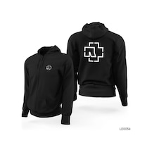 Tarzsokak Rammstein Fermuarlı Kapşonlu Sweatshirt 12946 Siyah