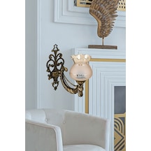 Tekli Eskitme Cadena Aplik Mat Bal Rengi Camlı Eskitme Bal