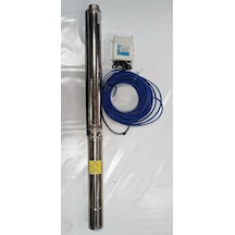 Impo Sk 402/14 Krom Başlıklı Derin Kuyu  1 Hp Monofaze Motorlu 25 Mt Kablolu Panolu Dalgıç Pompa