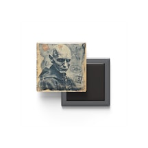 Voldemort - Baskılı Buzdolap Magneti Kare - 9x9 Cm