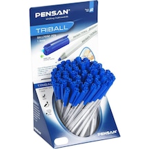 Pensan Tükenmez Kalem Triball 1.0 Mm Bilye Uç Mavi 60 Lı Stand 1003 60'lı Paket