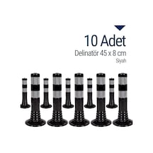 İleri Trafik Delinatör 45  x  8 CM Siyah 10 Adet Esnek Duba