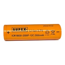 Supex Icr18650-2500f-12c 3.7v 2500mah Li-ion Düz Kafa Başsız Pil