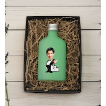 Bk Gift Kişiye Özel The Baba Karikatürlü Yeşil Tasarım Cam Şişe Kolonya 200 ML 3