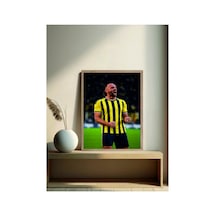 Poster Sarı Lacivert Vedat Muriç Ahşap Çerçeveli Tek Parça Futbol Tablo Çok Renkli - 911984633 Çok Renkli
