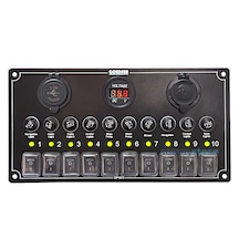 Goldsea Switch Panel 10 Anahtar 12/24V Sigorta Paneli
